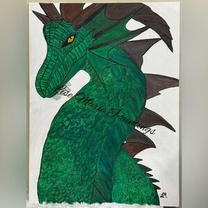 Dragon Acrylic Painting Original by Artist